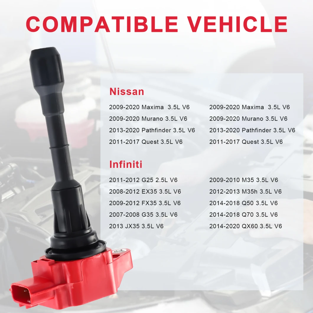 Genuine Spark Ignition Coil UF550 07-12 Infiniti Nissan V6 V8 3.5L 5.0L